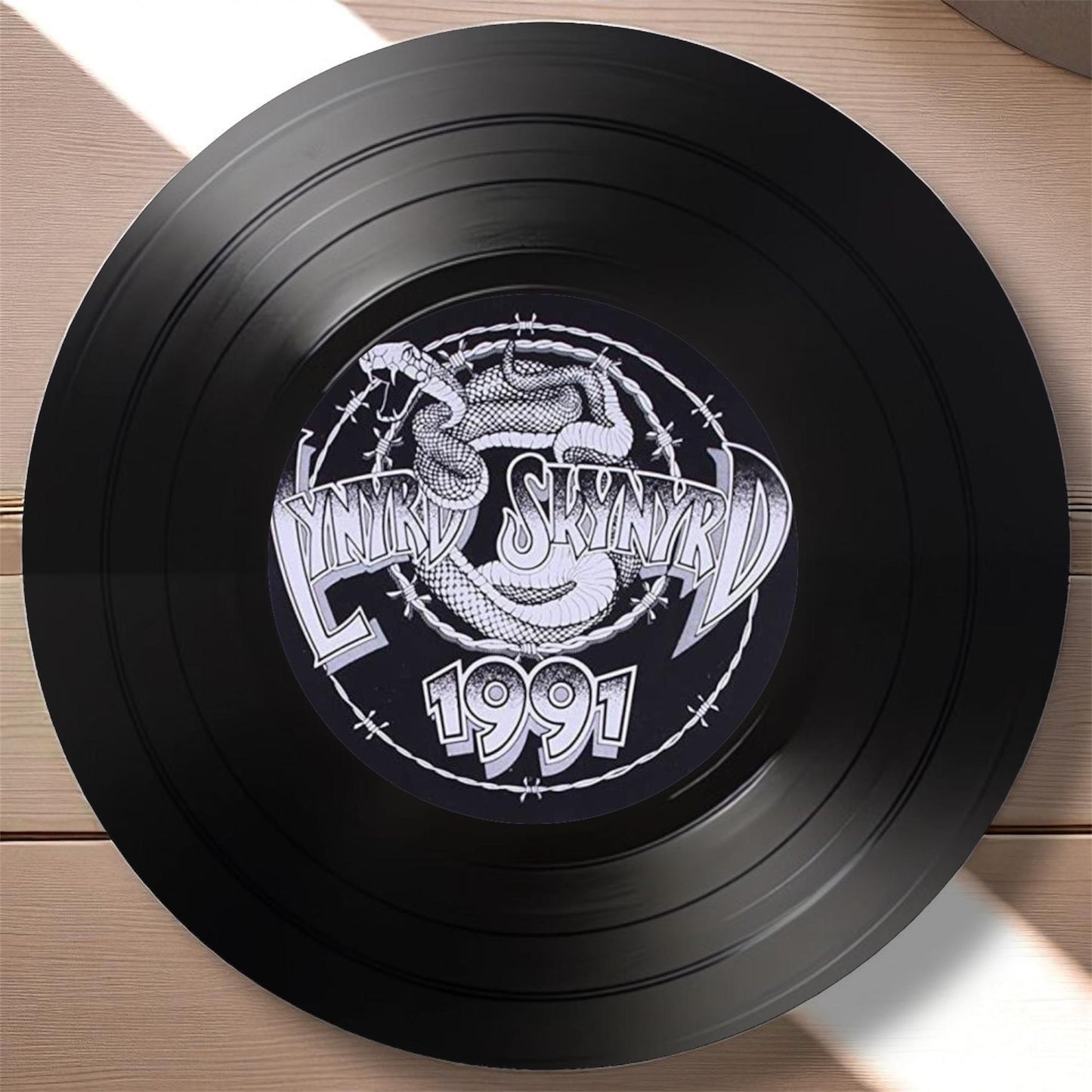 Set of 4 Lynyrd Skynyrd Round Record Coasters Retro Decor, Man Cave Decor,  Rock Band, Music Themed, Rock Music Gift, Lynyrd Skynyrd  gift,