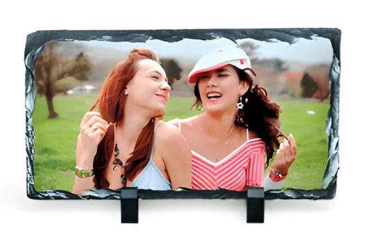 Personalised photo slate| your picture| gift for birthday| gift for christmas| natural rock photo slate