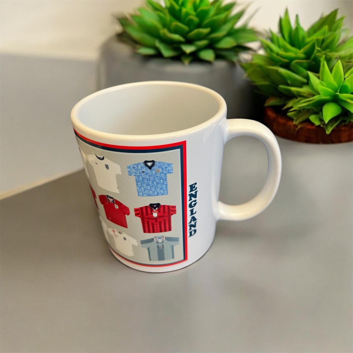 England Shirts Mug and Coaster Set, Football Fan Gift, England Fan Gift, England Football, England Merchandise, England Gift Set, Soccer Fan Gift, England Soccer