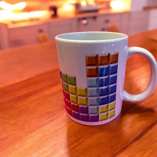 Retro block game mug | gaming mug for coffee or tea | old school games mug retro coffee mug |coffee mug | husband gift | gamer gifts | cave