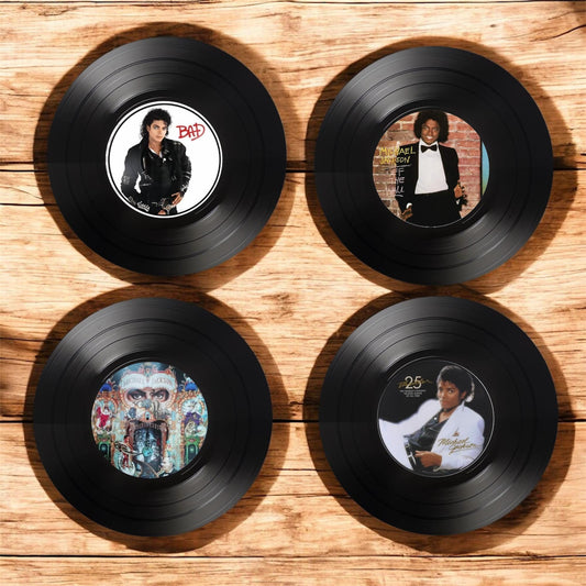 Set of 4 Michael Jackson drink coasters|Michael jackson coasters| Gifts for Nan | Music fan gift|Gift for her| pop music gifts| Gift for him