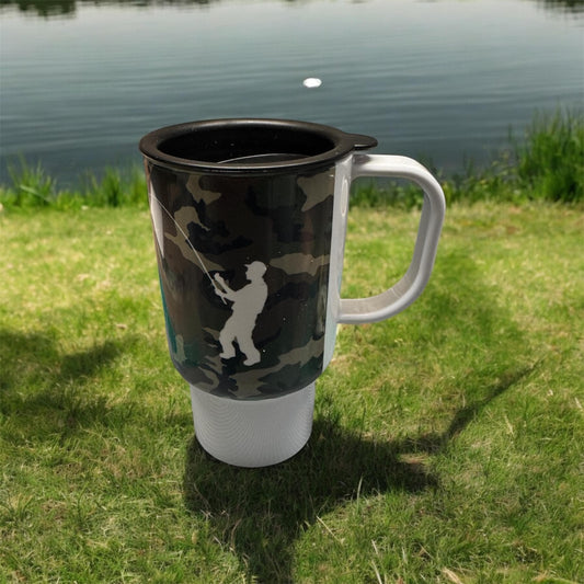 Sod this i'd rather be fishing travel mug| gift for fishermen | travel mug | coffee mug| warm drink|gift for him |camo design | camouflage