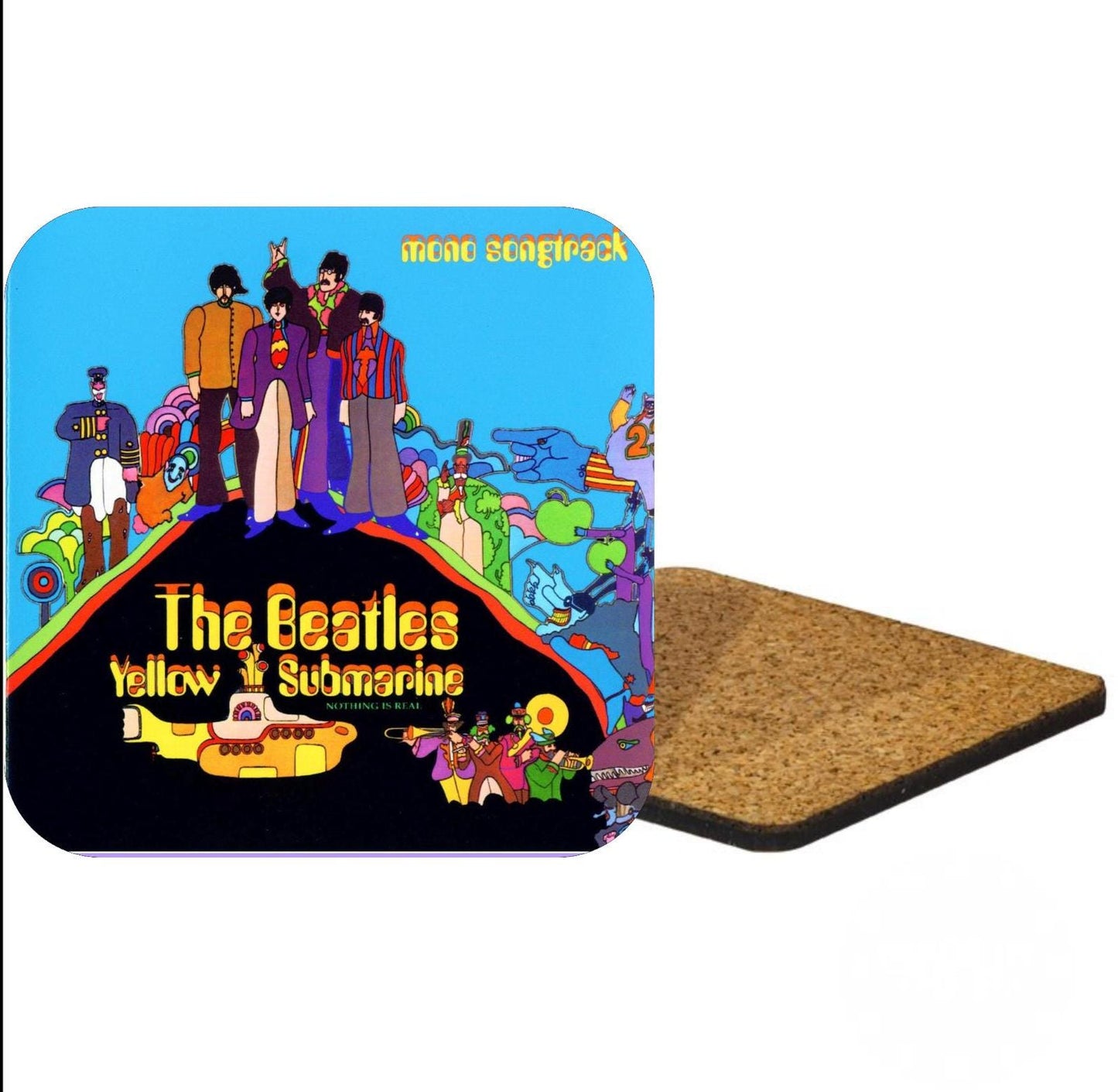 Set of 4 Beatles Album Cover Coasters, Handmade Drink Coasters, Music Lover Gift
