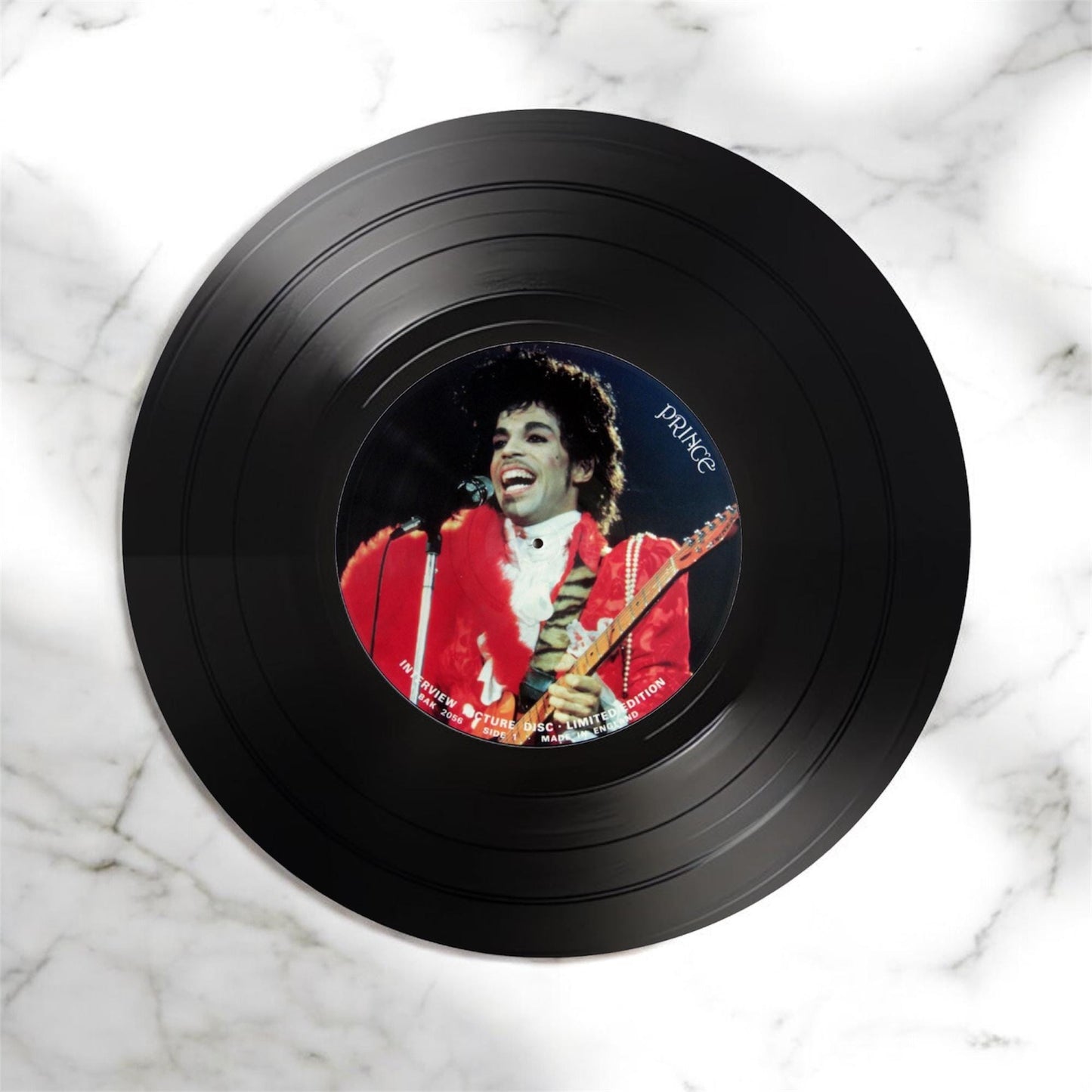 Set of 4 Round Record Coasters Featuring Prince, Unique Music Lover Gift, Record Coasters, Music Lover Gift, Drink Coasters, Musician Gift