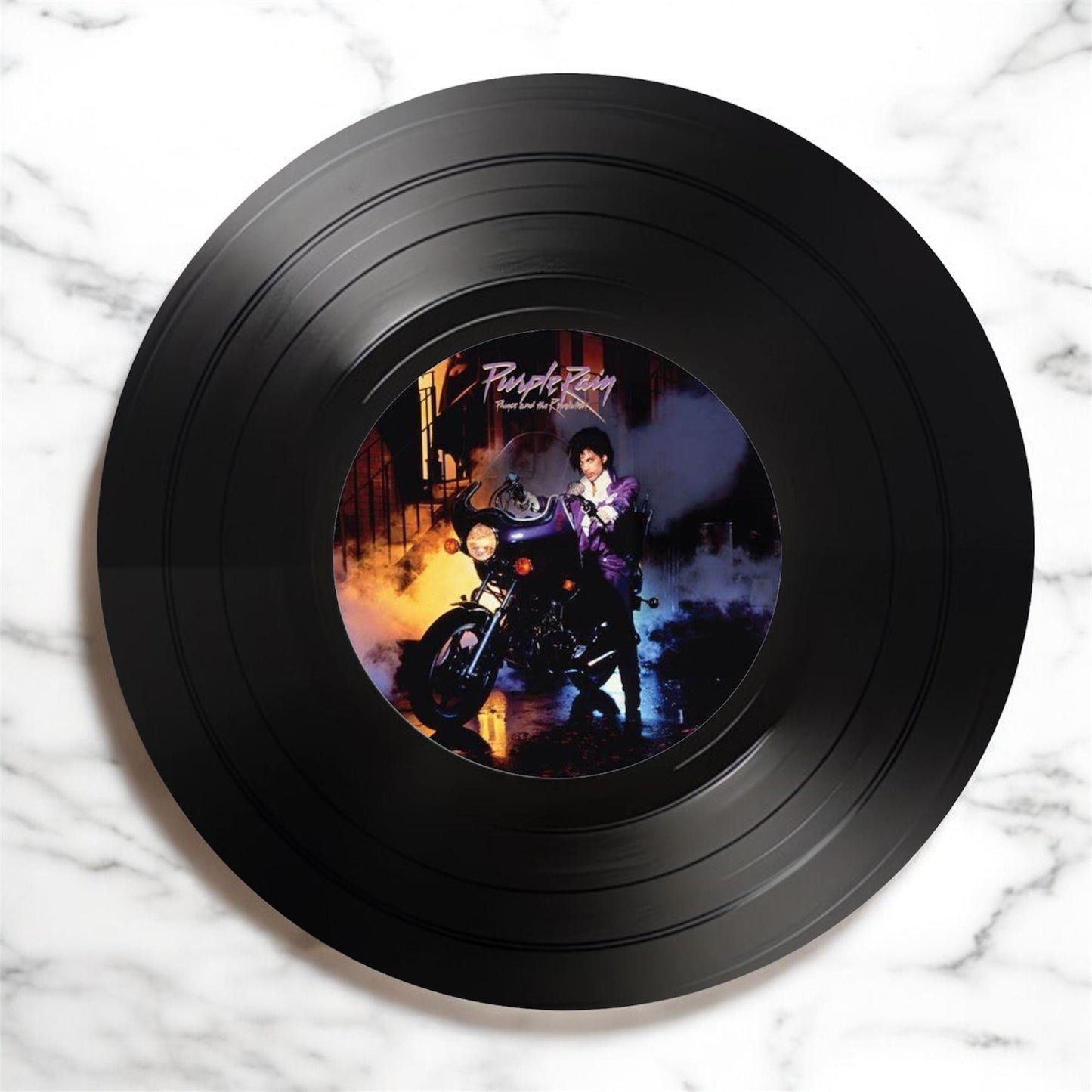 Set of 4 Round Record Coasters Featuring Prince, Unique Music Lover Gift, Record Coasters, Music Lover Gift, Drink Coasters, Musician Gift