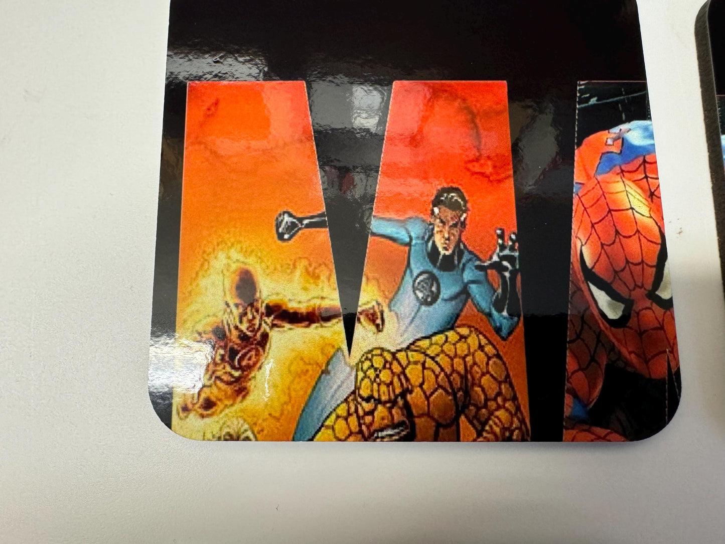 Set of 6 Marvel coasters| film memorabilia| comic book hero's | gift for marvel fans |man cave gifts |superhero's gift| gift for him |