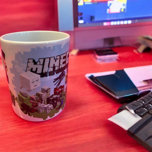 Handmade Minecraft Inspired Mug, Perfect Gift for Gamers, Gamer Gift, Video Game Mug, Mug With Handle, Coffee Lover Gift, Unique Mug