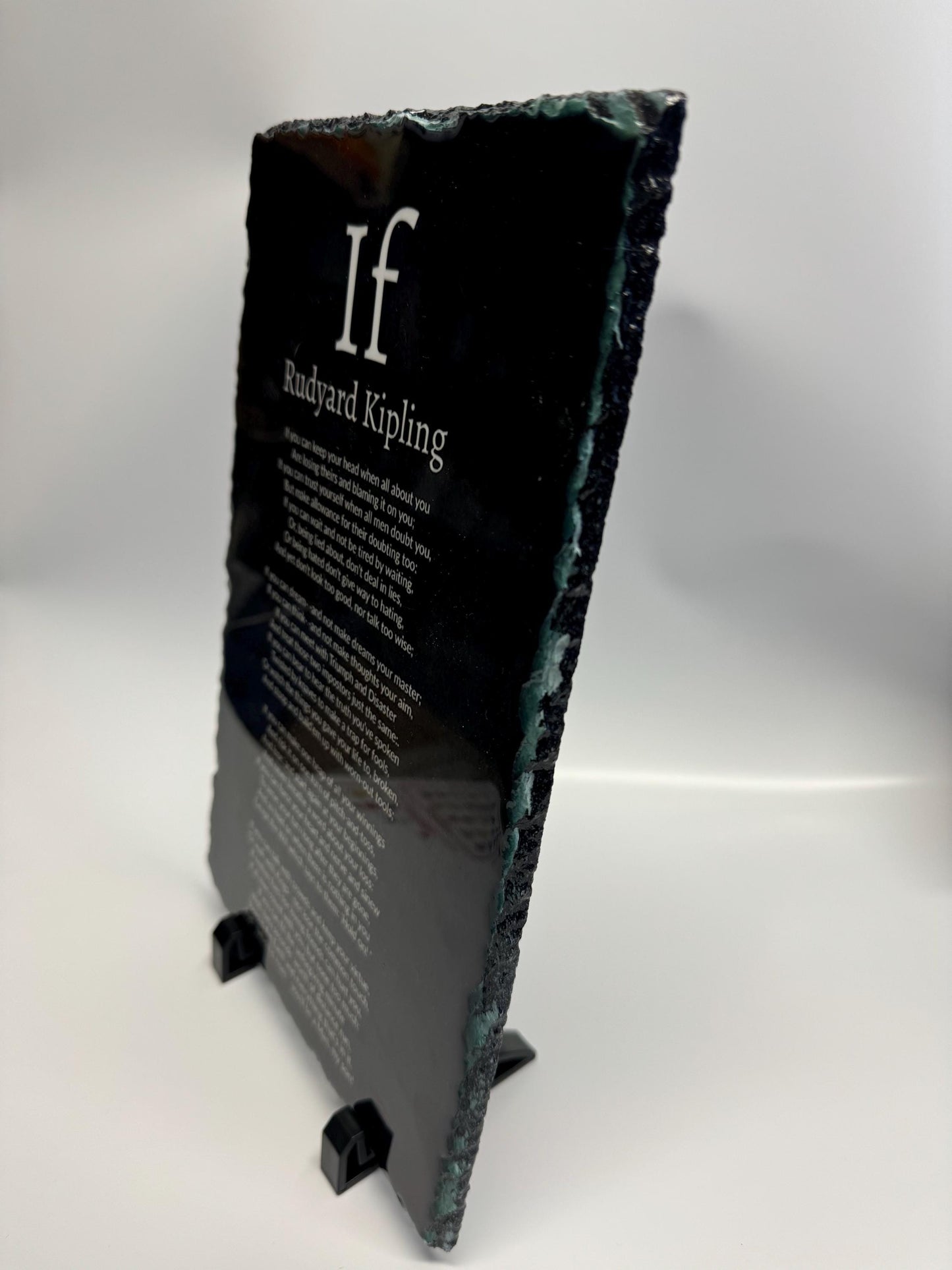 Rudyard Kipling "IF" on a slate| man cave gift| gift for him| iconic poem| room decor|bedroom | living room| birthday gift|
