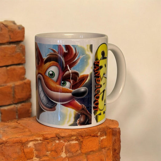 Retro Crash Bandicoot Mug, Vintage Video Game Ceramic Coffee Cup, Retro Video Game Mug, Gift For Gamers, Gaming Enthusiast Gift