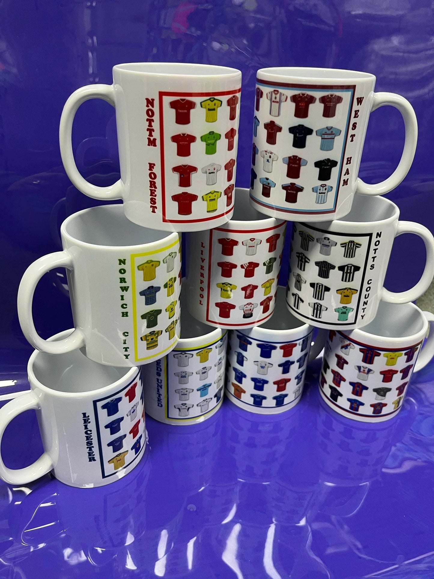 Football shirt mugs |football team |personalised| mug for football fans| Christmas gift|