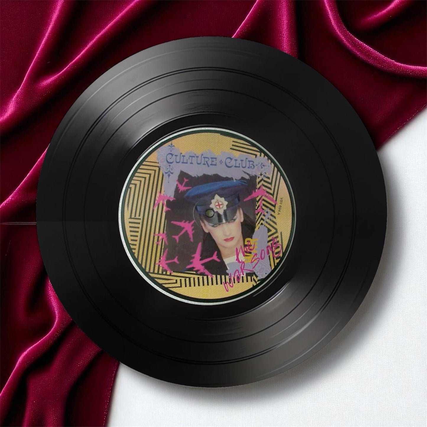 Set of 4 Culture Club Round Record Coasters Retro Decor, Man Cave Decor,  Rock Band, Music Themed, Rock Music Gift, Culture Club  gift,