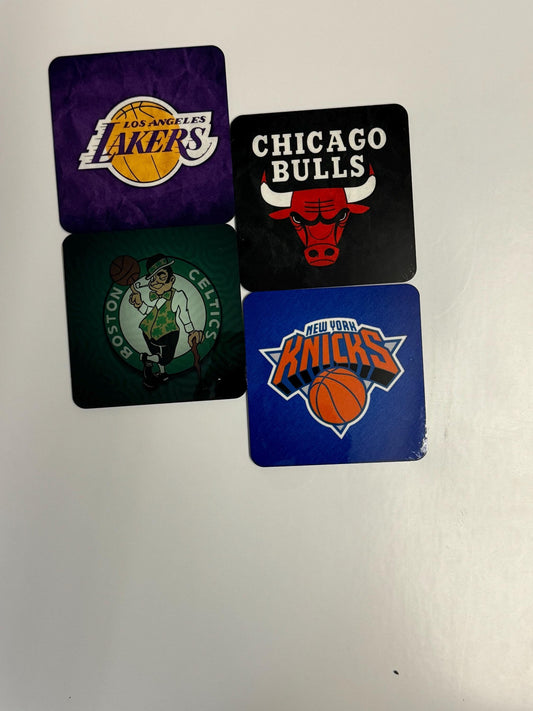 American basketball team coasters | man cave gift| gifts for him | home decor | gifts for basketball fans| L A Lakers | Chicago Bulls|