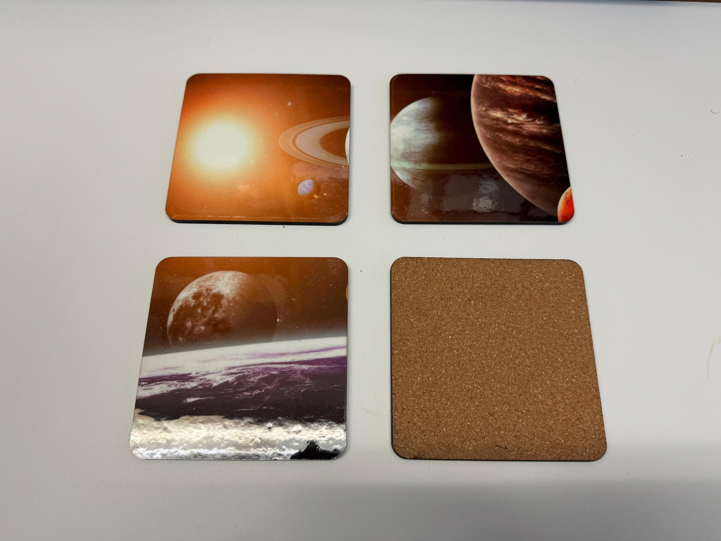 Set of 4 Solar System Coasters, Handmade Planetary Drink Coasters, Solar System Coasters, Hostess Gift, Stocking Stuffer, Coaster Set, Table Coasters, Geeky Coasters, Sci-fi Coasters, Drink Coasters