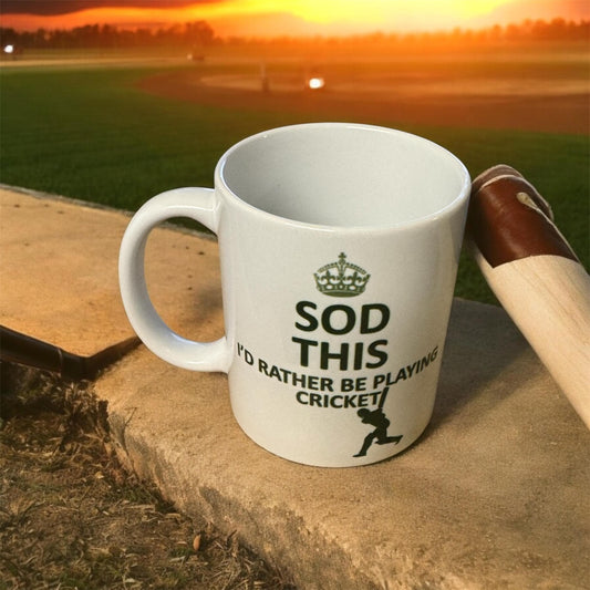 Sod this i'd rather be playing cricket mug | coffee mug | coffee mug for cricketers |gifts for him | man cave gifts| cricketers gifts